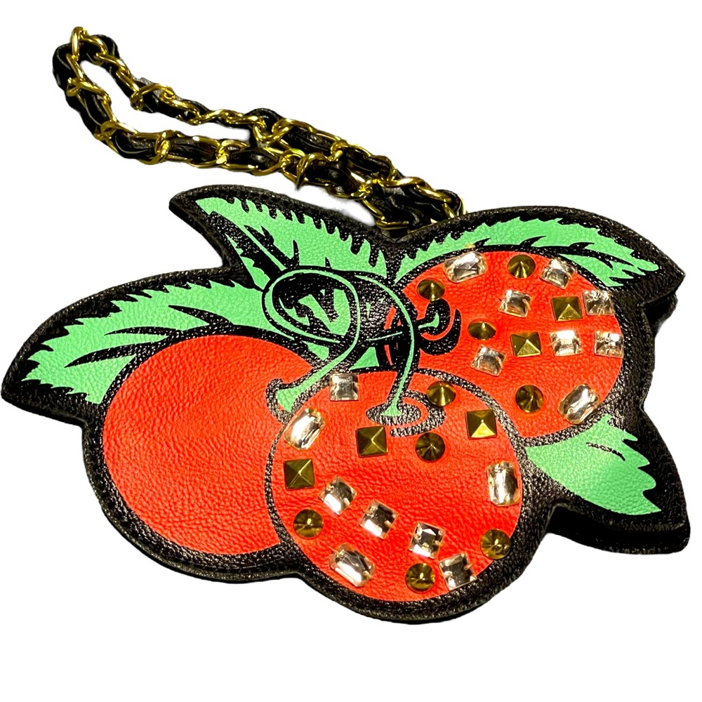 Vintage Betsey Johnson Leather Cherry Wristlet